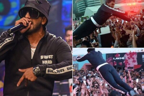 رنویر سنگھ کی ہجوم پر چھلانگ سے کئی مداح زخمی