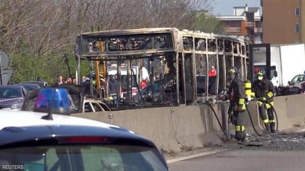 Italy Bus Burning