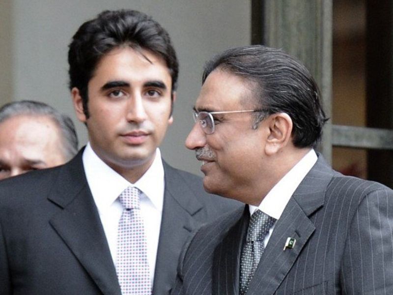 Bilawal Bhutto Zardari with Asif Ali Zardari