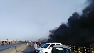 Oil Tanker Fire in Karachi