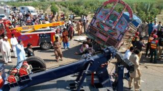 Truck and Wagon Collision