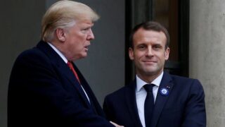 Donald Trump and Emmanuel Macron