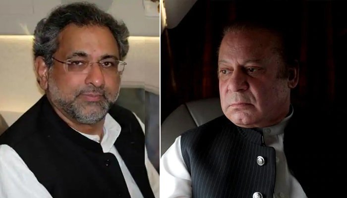 Shahid Khaqan Abbasi and Nawaz Sharif