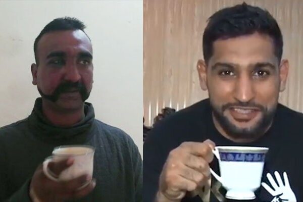 فنٹاسٹک ٹی، باکسر عامر کا ابھی نندن کا نام لیے بغیر چائے پکڑ کر بھارت پر طنز