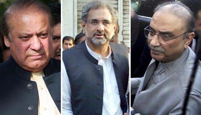 Nawaz Sharif and Shahid Khaqan Abbasi