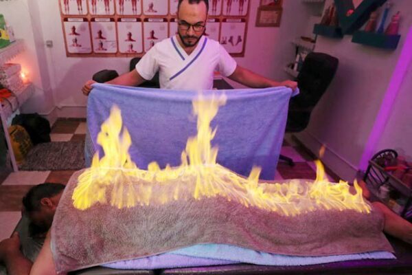 آگ کے مساج سے ہر درد کا علاج