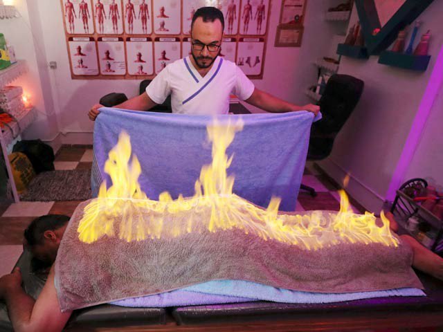 Fire Towels Massage