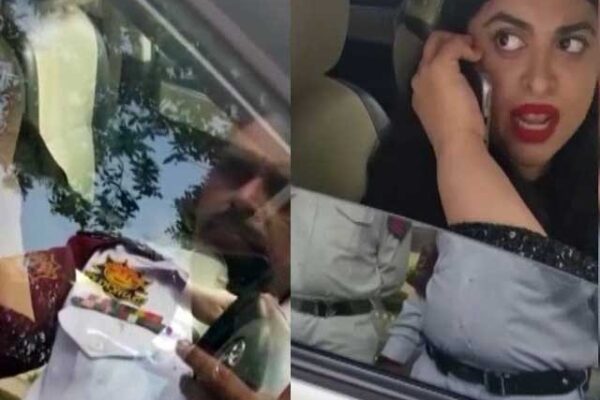 ’’دو ٹکے کے آدمی‘‘ ، کار سوار خاتون کی ٹریفک پولیس سے بدتمیزی، مقدمہ درج