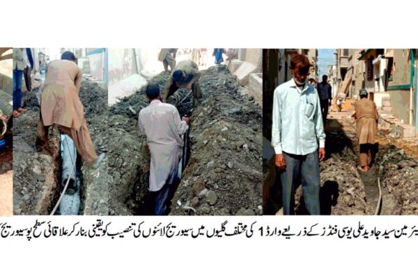 مسائل سے پاک معاشرے کا قیام اور عوام کو اُن کی دہلیز پر سہولیات پہنچا نے میں مصروف ہیں۔ سید جاوید علی