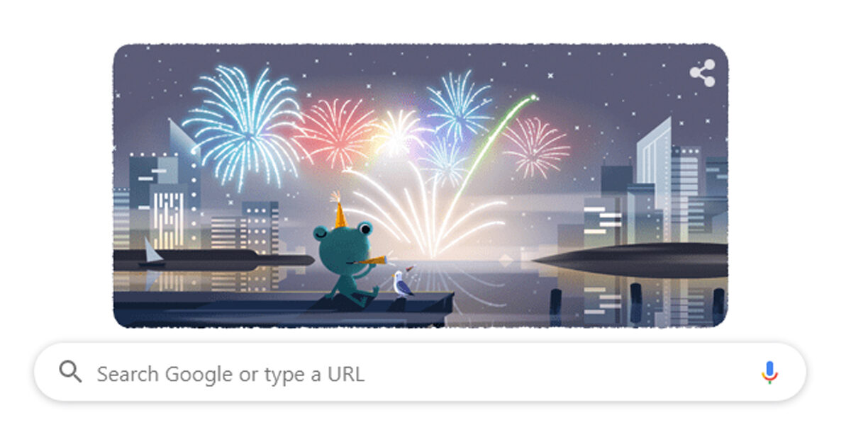 Google New Year Celebration