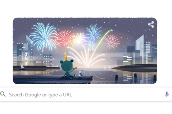 نئے سال کی آمد پر گوگل کا اپنے انداز میں جشن
