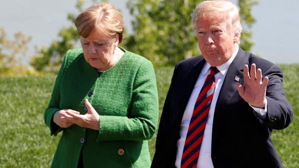 Donald Trump and Angela Merkel