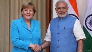 Angela Merkel and Narendra Modi