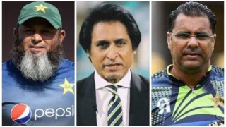 Ramiz Raja, Waqar Younis and Mushtaq Ahmed