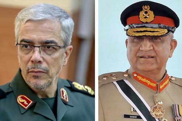 آرمی چیف کا ایرانی فوج کے سربراہ سے ٹیلی فونک رابطہ