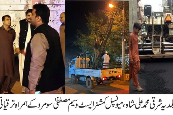 ڈپٹی کمشنر و ایڈمنسٹریٹر بلدیہ شرقی محمد علی شاہ کا مختلف علاقوں کا دورہ