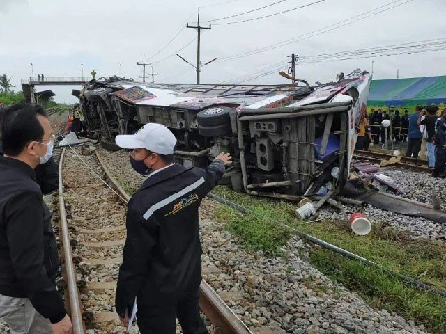 Bus and Train Collision