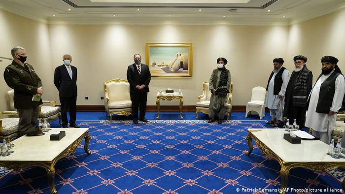 Mike Pompeo, Abdul Ghani Baradar, Taliban