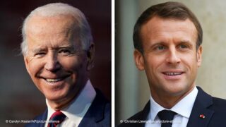 Joe Biden and Emmanuel Macron