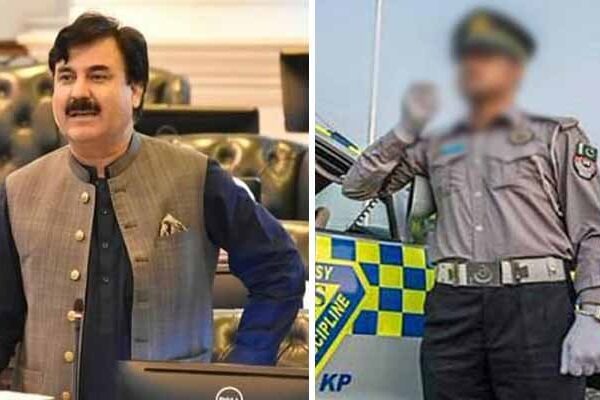 پشاور: شوکت یوسفزئی سے غیر ضروری سوال کرنے پر ٹریفک وارڈن معطل