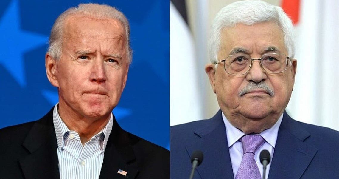 Joe Biden and Mahmoud Abbas