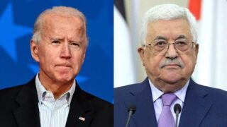 Joe Biden and Mahmoud Abbas