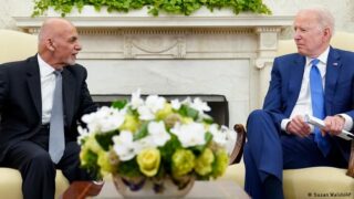 Ashraf Ghani and Joe Biden