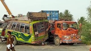 Bus and Truck Collision