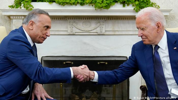Joe Biden and Mustafa al-Kadhimi