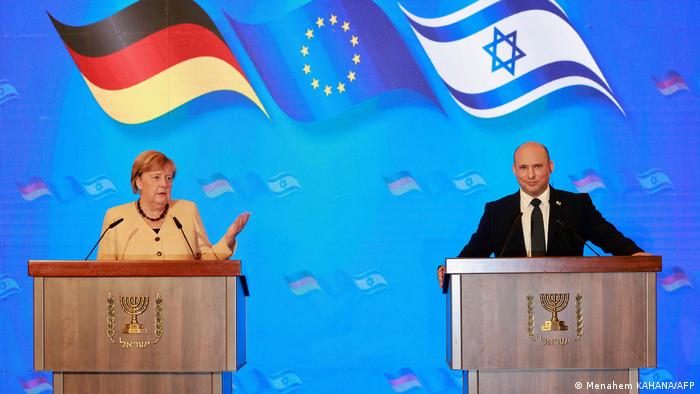 Angela Merkel and Naftali Bennett