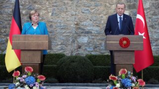 Angela Merkel and Tayyip Erdogan