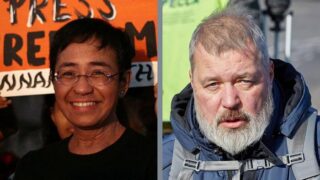 Dmitry Maratov and Maria Ressa