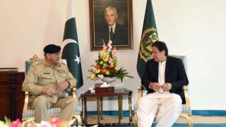 Qamar Javed Bajwa and Imran Khan