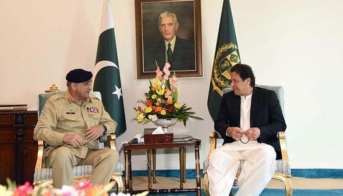 Qamar Javed Bajwa and Imran Khan