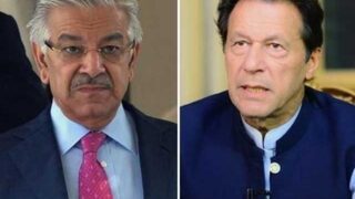 Khawaja Asif and Imran Khan