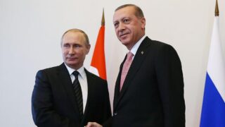 Vladimir Putin and Tayyip Erdogan