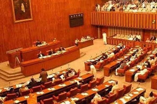 سینیٹ اجلاس میں اپوزیشن کا شور شرابا، ایوان سے واک آؤٹ