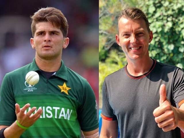 Shaheen Shah Afridi and Brett Lee