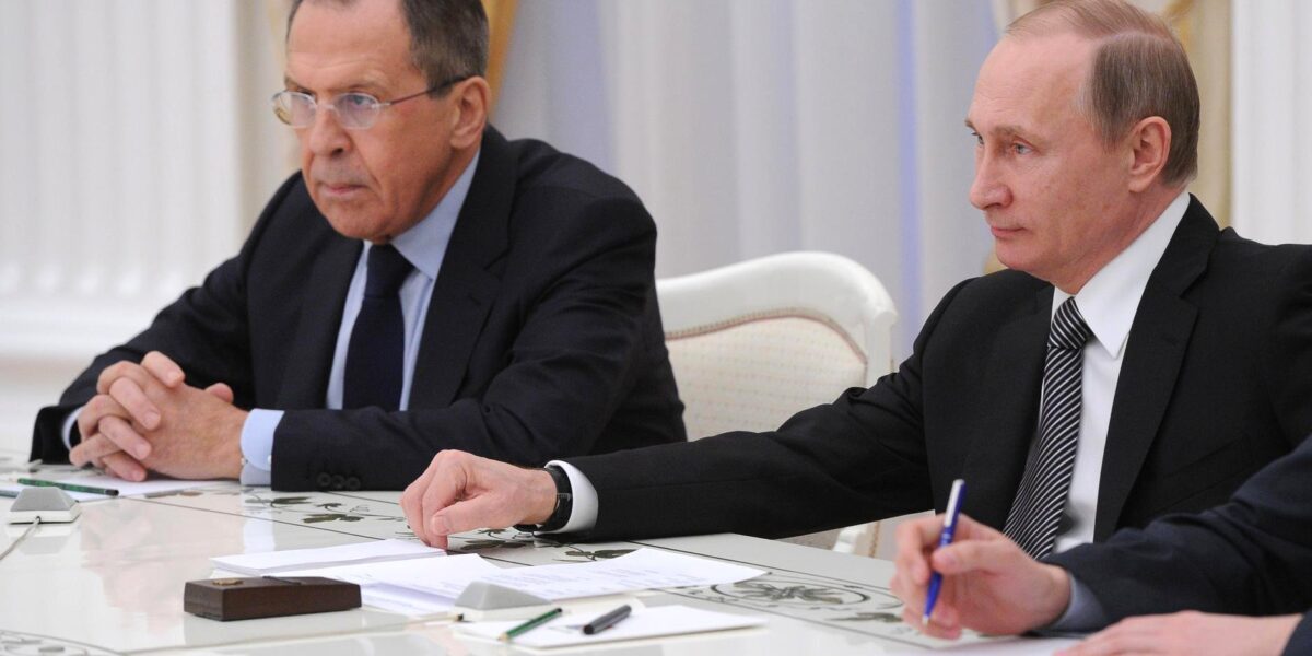 Vladimir Putin and Sergei Lavrov