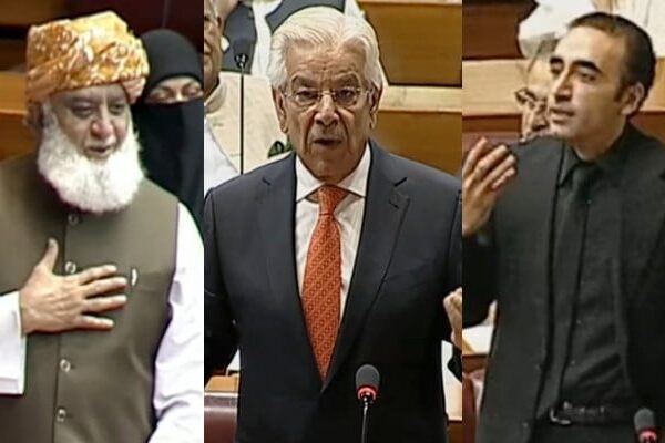بلاول اور فضل الرحمان کا خواجہ آصف پر سخت تنقید، راولا کوٹ کے شہریوں کے بارے میں بیان پر شدید برہمی