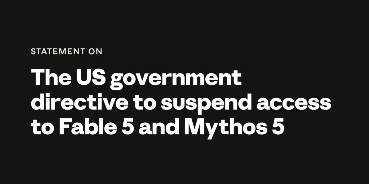 US Directive Forces Suspension of Fable 5 and Mythos 5