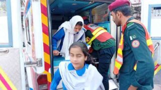 Van Carrying Students Plunges Off Road and Catches Fire in Murree, Injuring 10 Children