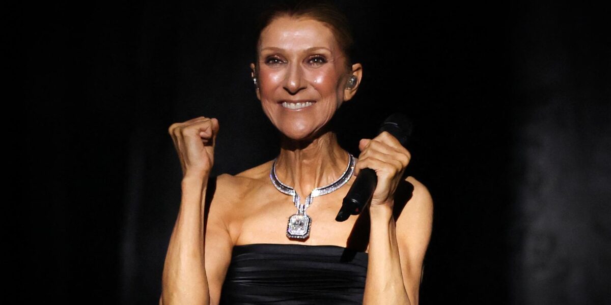 Céline Dion Takes a Tumble and Loses Her Words During Emotional Paris Show