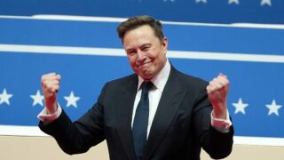 Elon Musk Unveils Flying Tesla Roadster With SpaceX Thrusters in Dramatic Live Demo