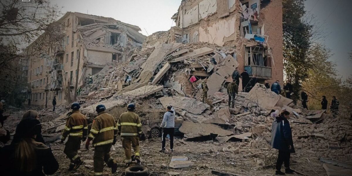 Russian Missile Strike on Pryluky Apartment Building Kills at Least Five