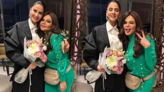 Rakhi Sawant Surprises Saba Qamar With Flowers and a Ring in Viral Dubai Encounter